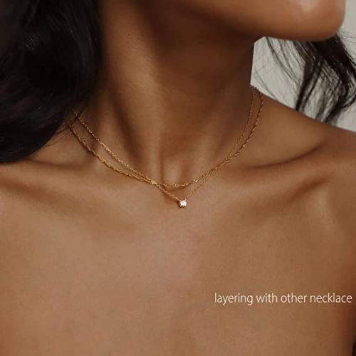 FREEKISS Personalized Jewlry Necklaces Beaded Choker CZ Chain Disc Pendant Necklace Gold