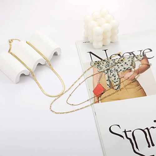FREEKISS Personalized Jewlry Necklaces Beaded Figaro Snake Chain Necklace Good