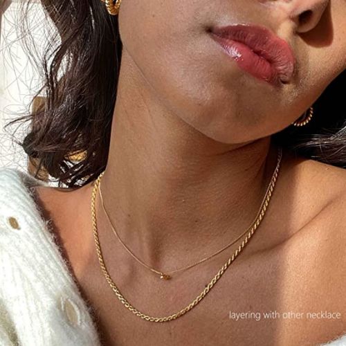 Three Layer Cuban Link & Snake Chain & Rope Necklace